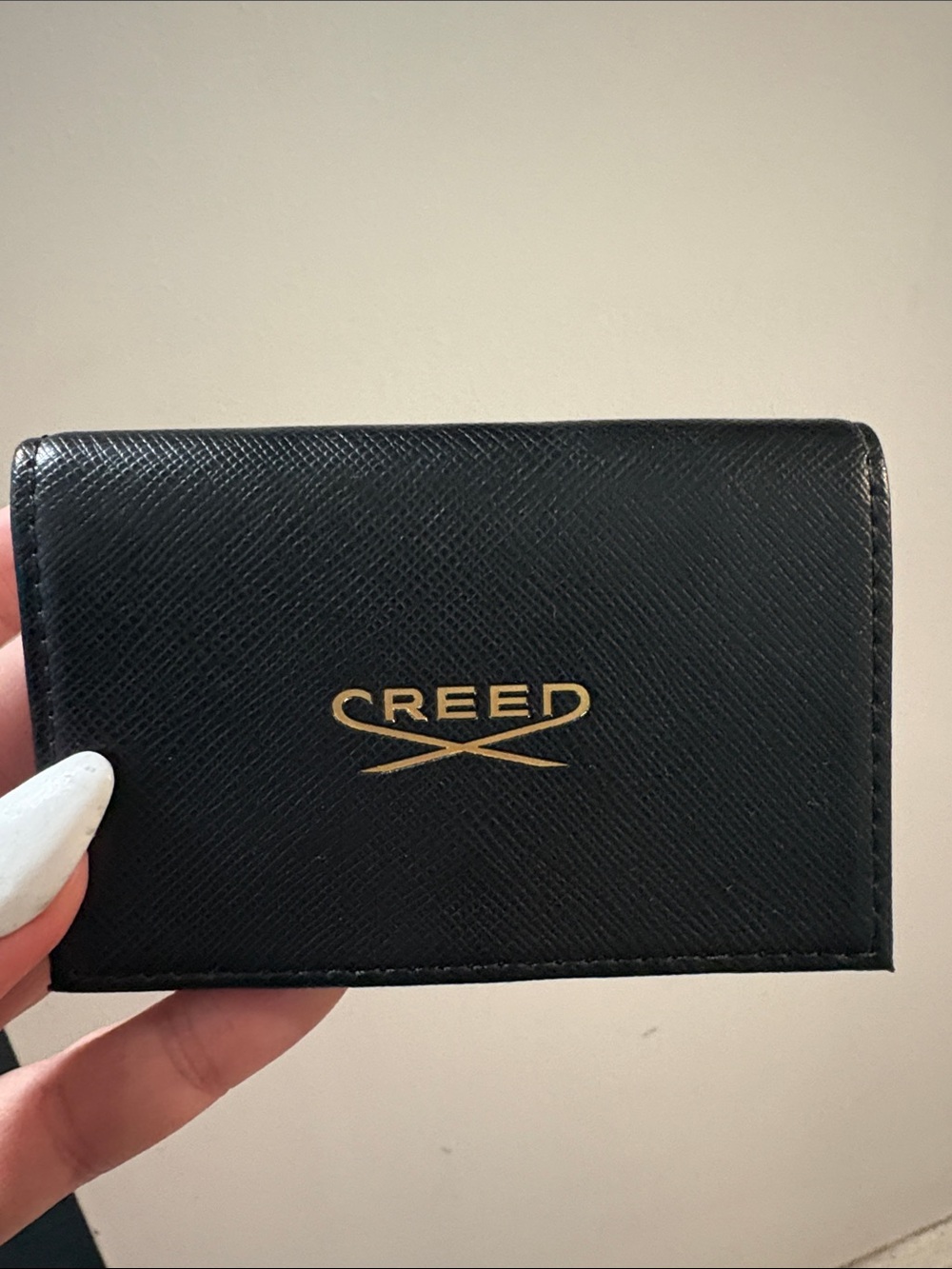 CREED Black Saffiano Leather Wallet NWOT